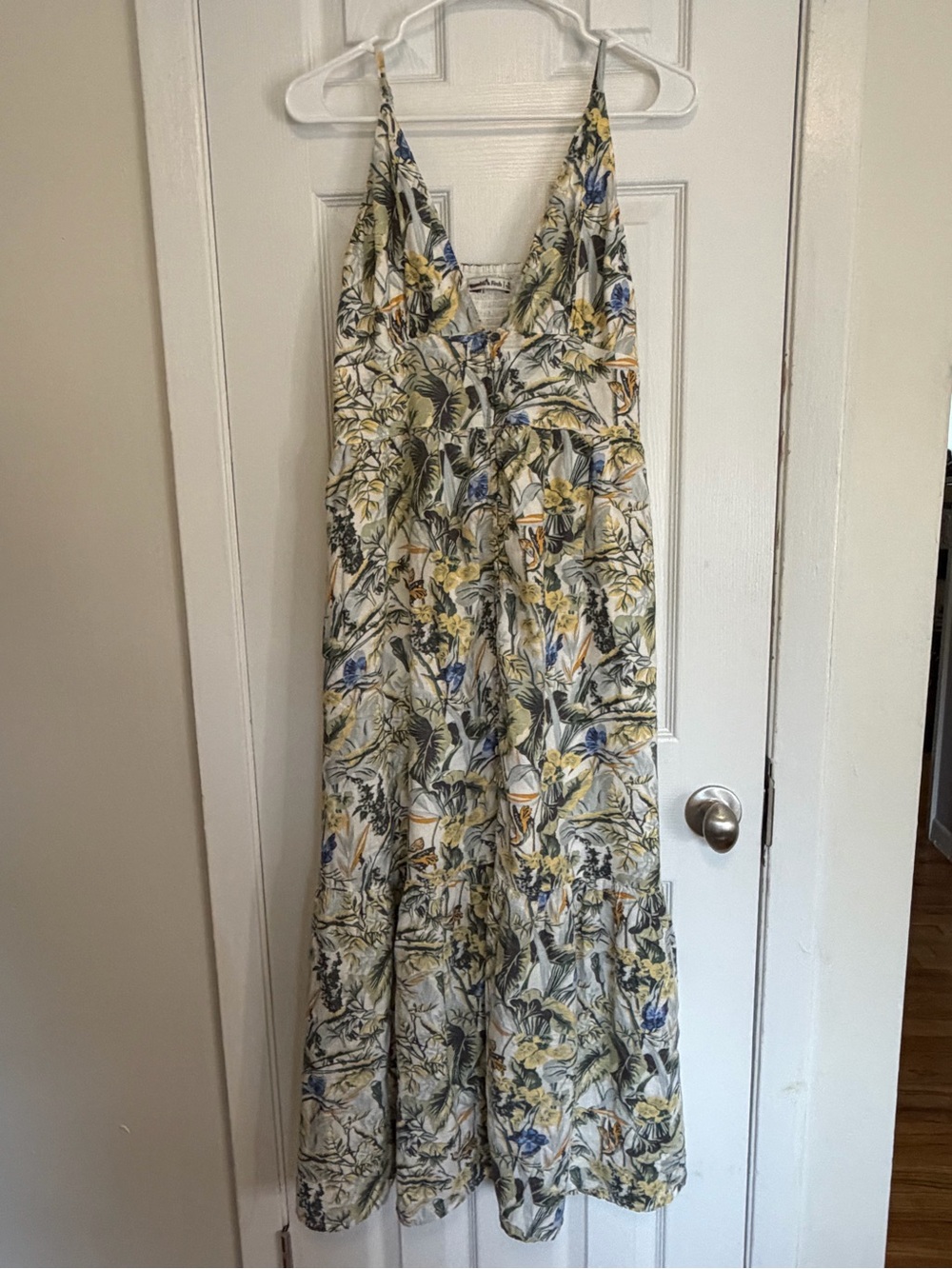 Abercrombie & Fitch Yellow and Blue Tropical Maxi Dress - Picture 5 of 7